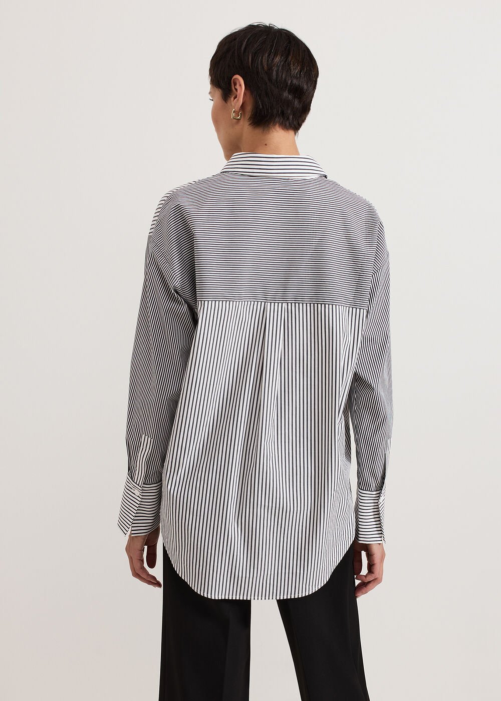 Mixed Stripe Shirt Black/Ivory