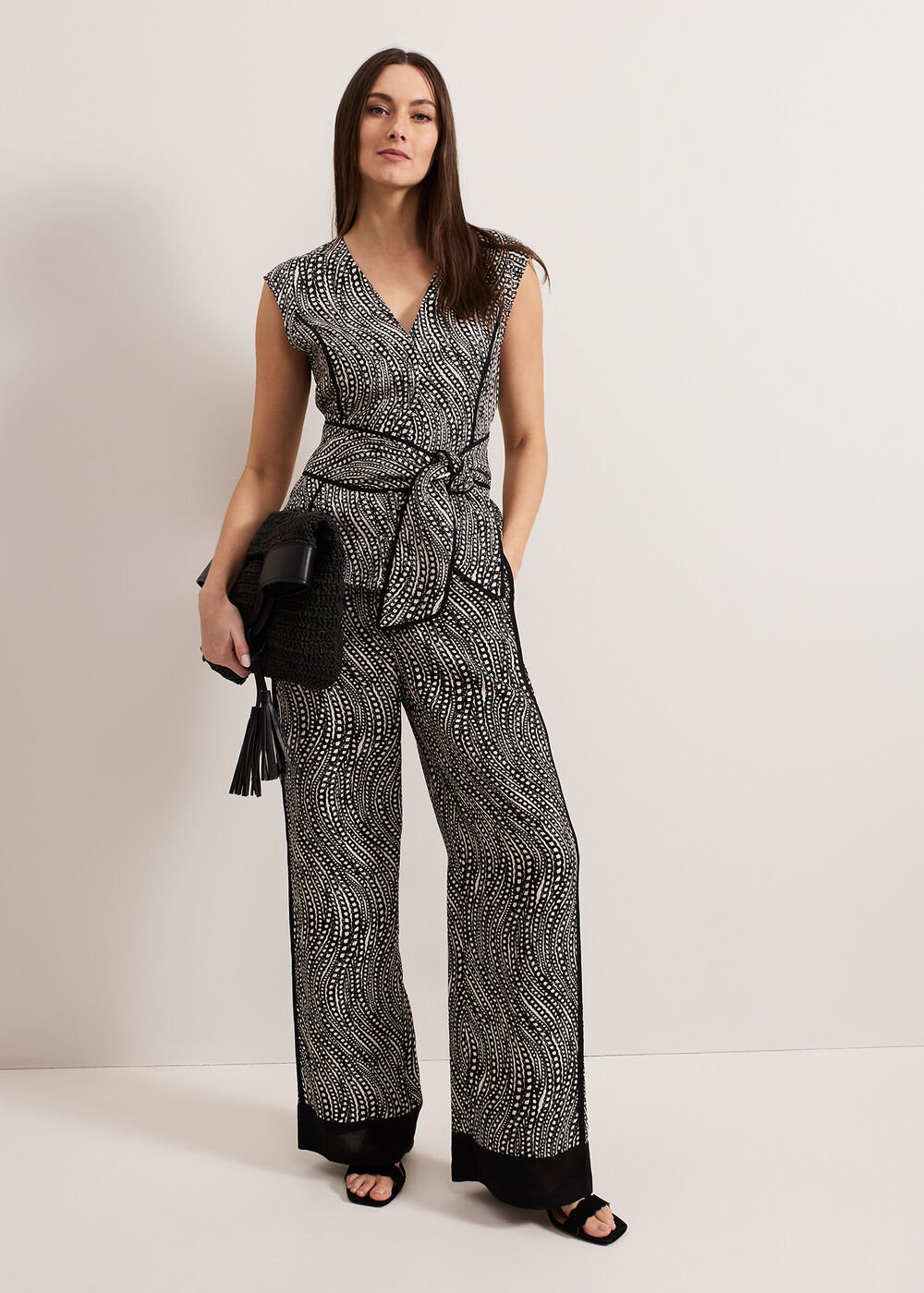 Mariana Print Top Black/Ivory