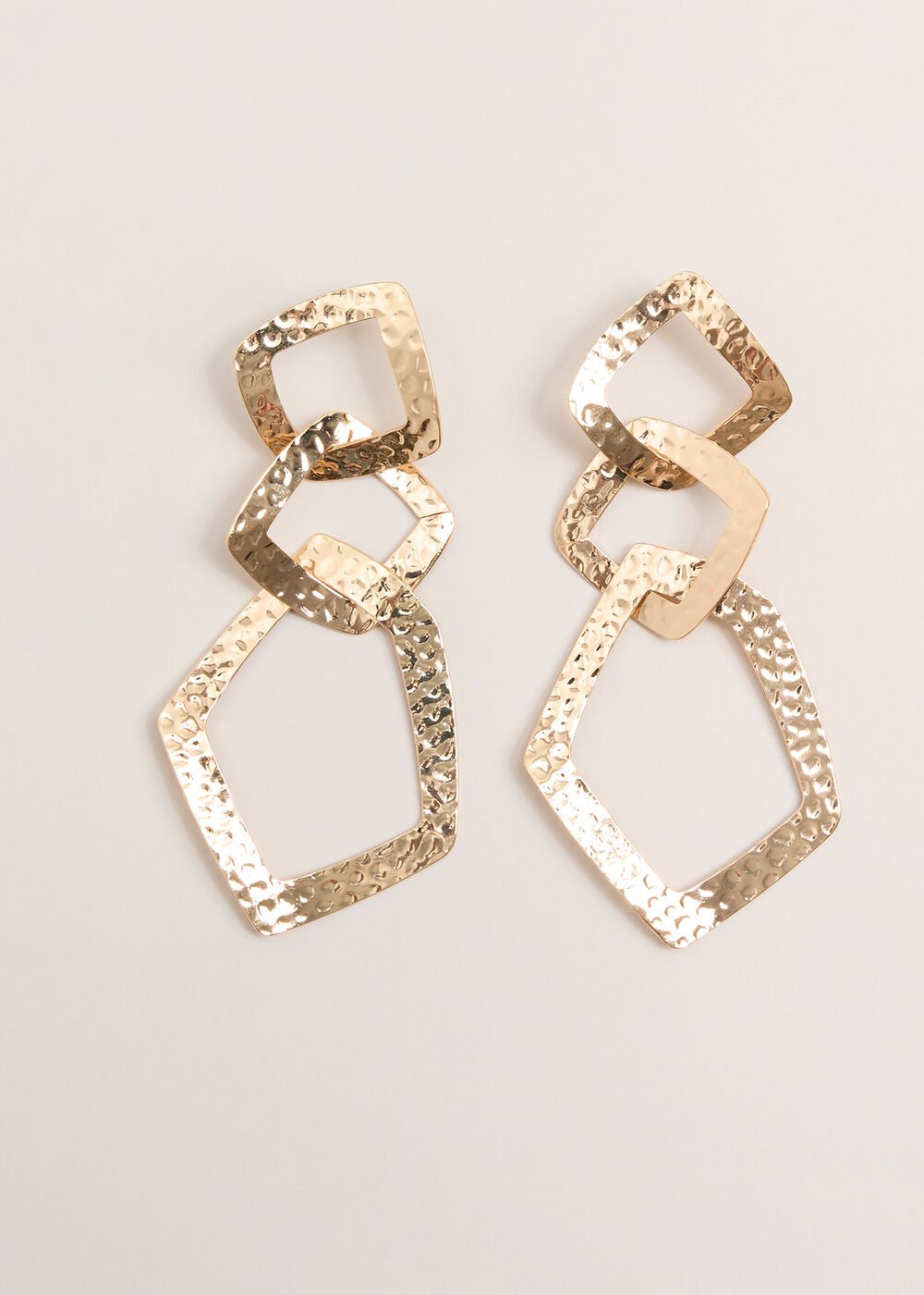 Link Drop Earrings Gold