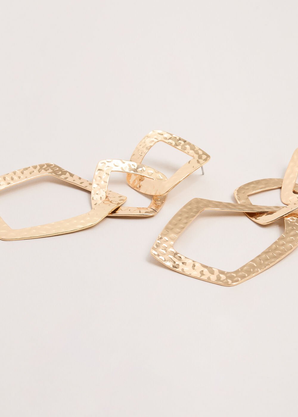 Link Drop Earrings Gold