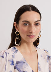 Link Drop Earrings Gold