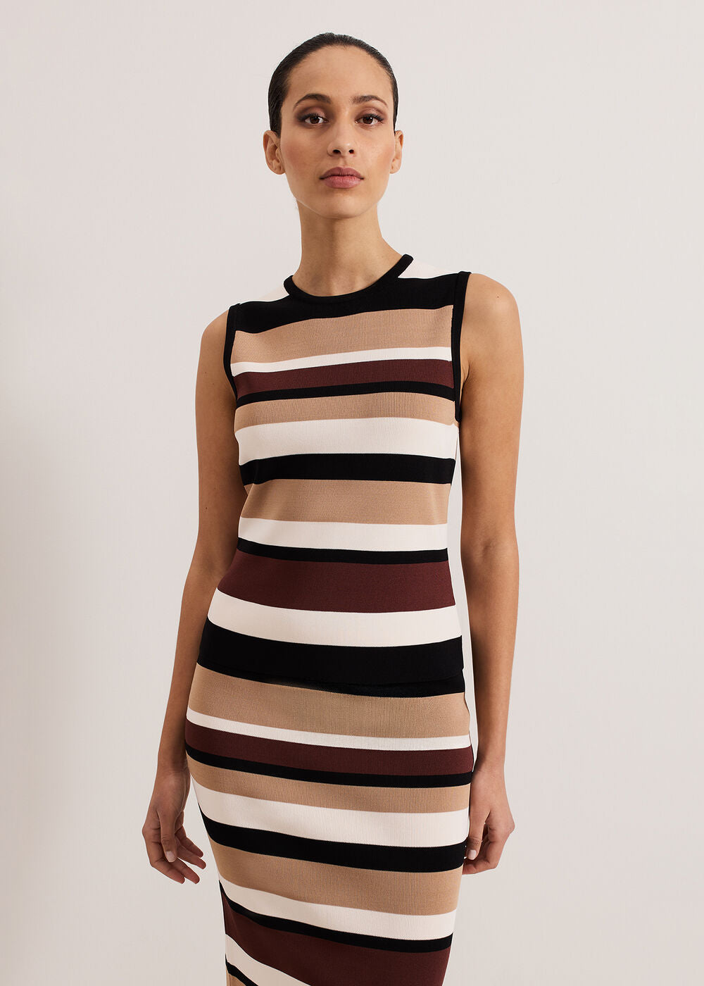 Louisa Stripe Top Neutral