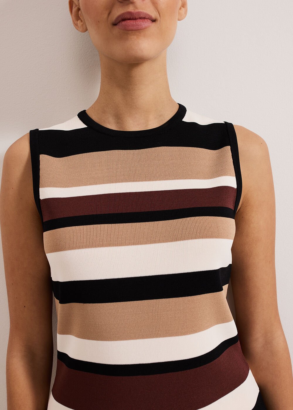 Louisa Stripe Top Neutral