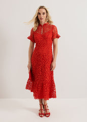 Lula Lace Dress Red