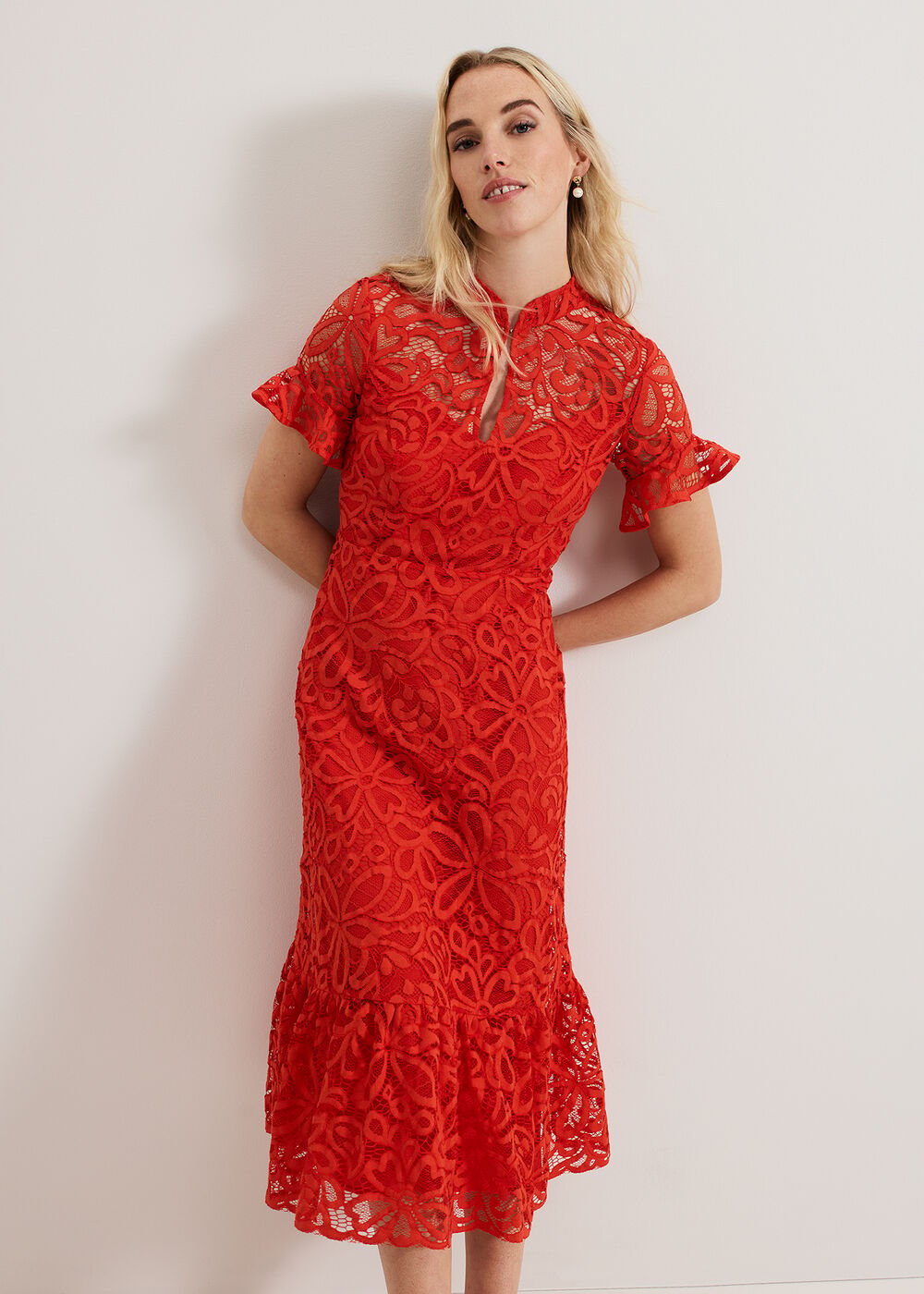 Lula Lace Dress Red