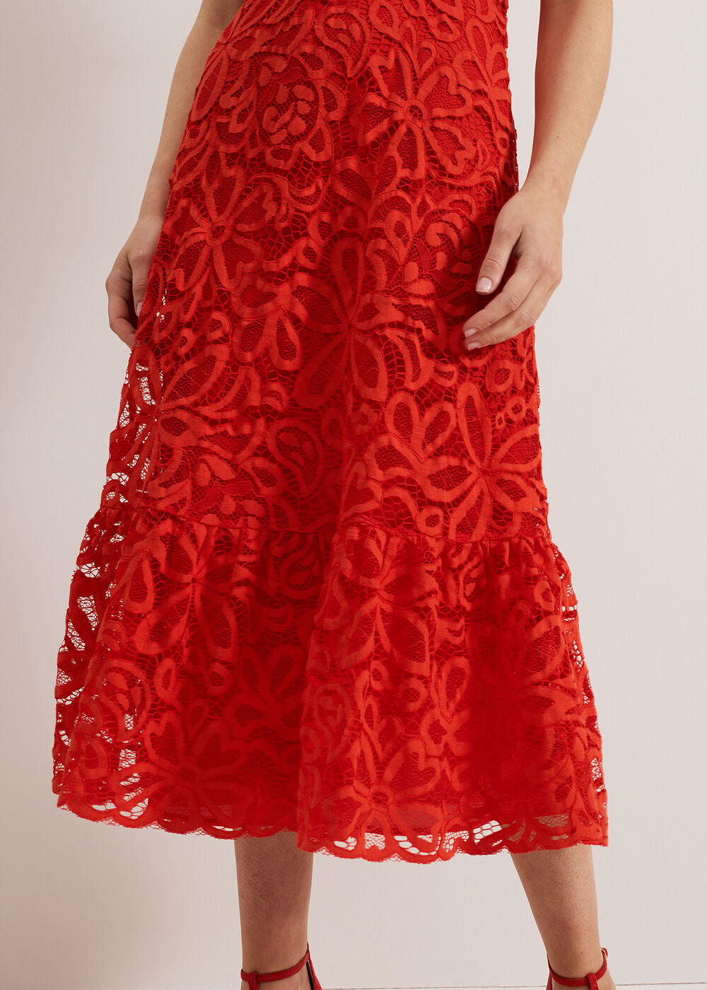 Lula Lace Dress Red