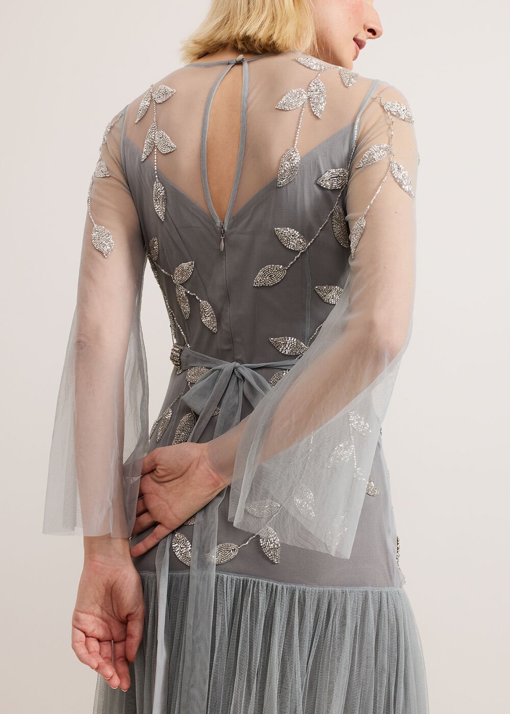 Trish Beaded Dress Eau De Nil