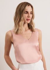 Athena Satin Cami Pale Pink