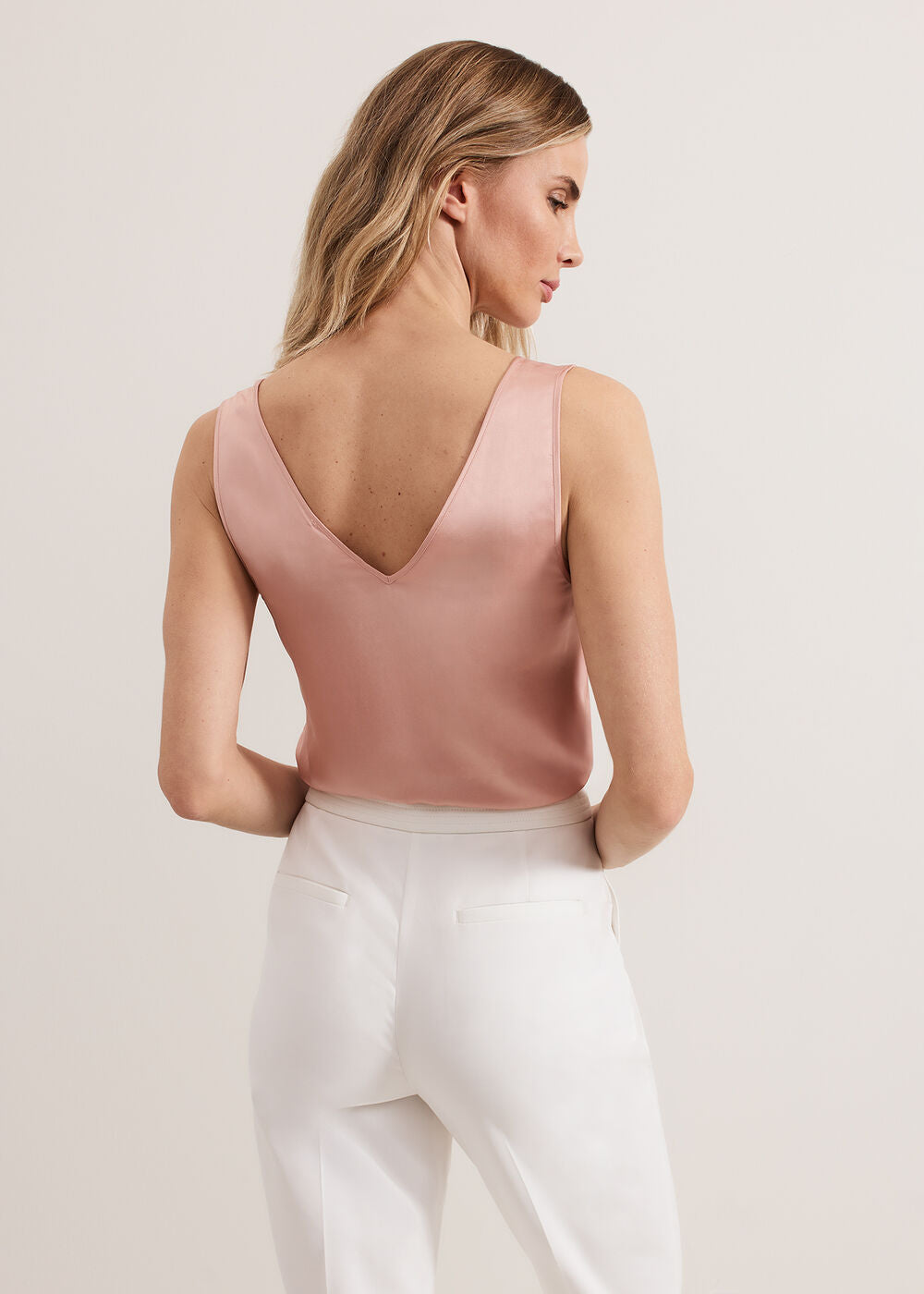 Athena Satin Cami Pale Pink