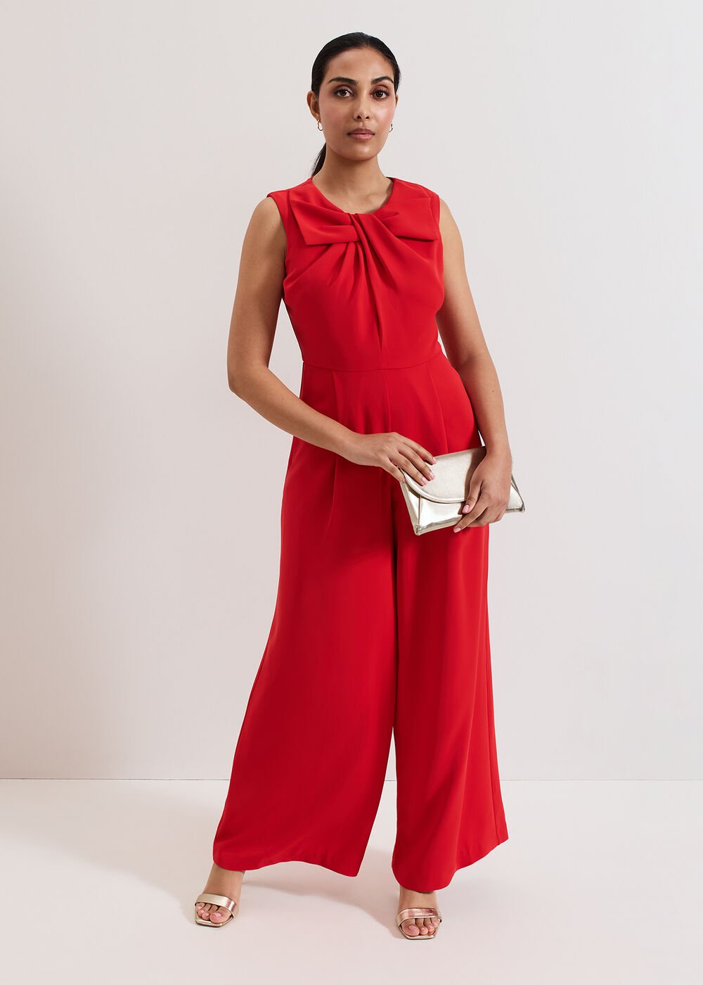 Petite Saffron Jumpsuit Red