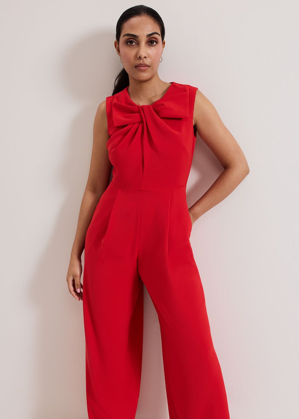 Petite Saffron Jumpsuit Red