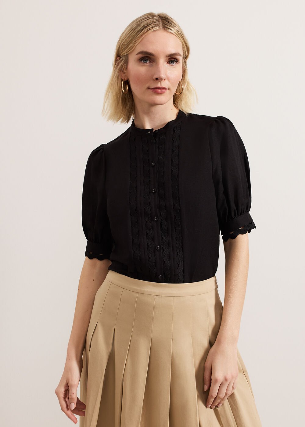 Ottilie Linen Blouse Black