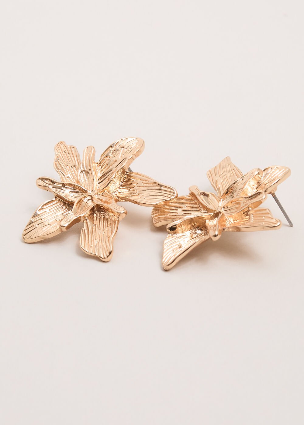 Flower Stud Earrings Gold