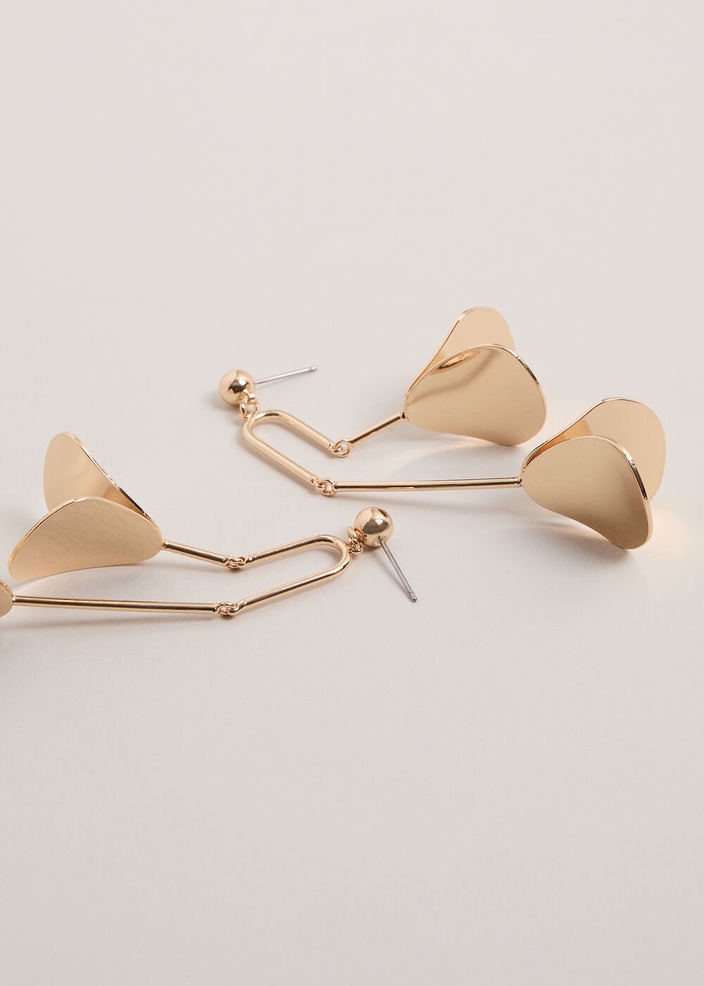 Petal Drop Earrings Gold
