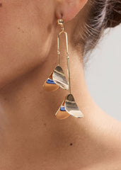 Petal Drop Earrings Gold