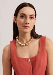 Beaded Necklace Gold
