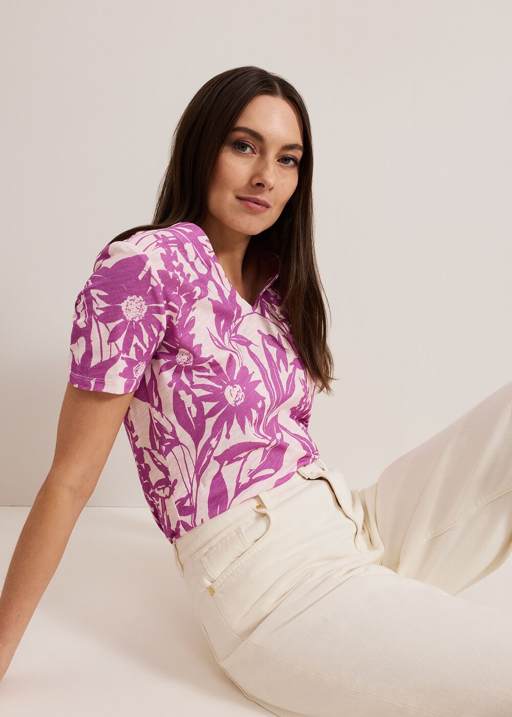 Alice Floral Top Purple