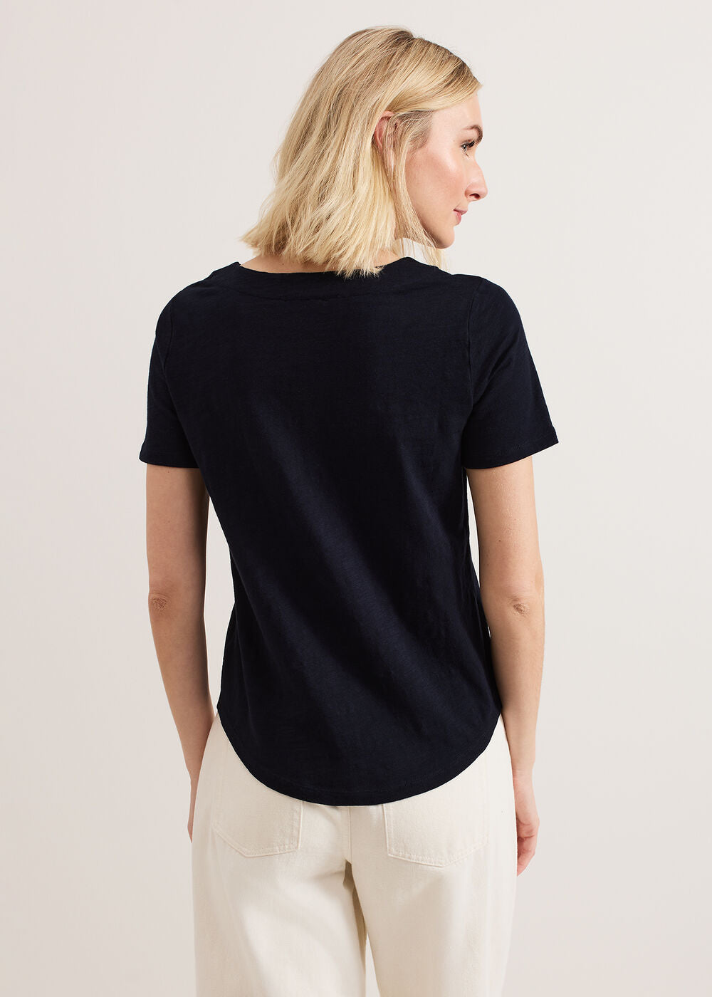 Elspeth Navy V Neck Top Navy