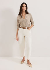 Rena V Neck Top Stone