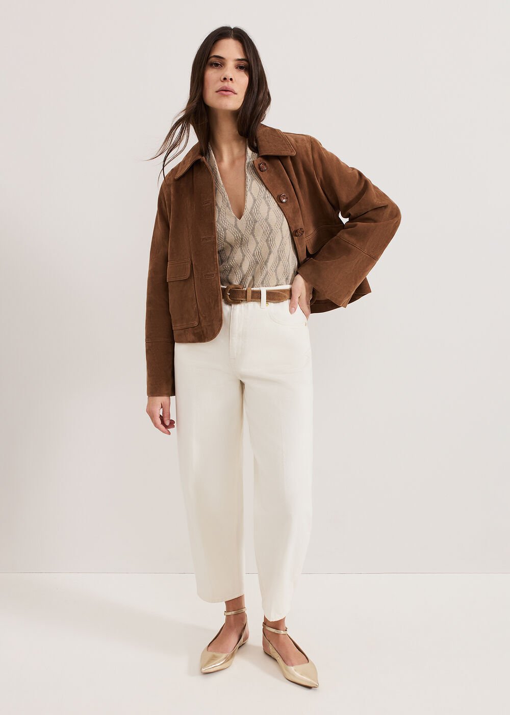 Rena V Neck Top Stone