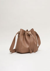 Leather Bucket Bag Tan