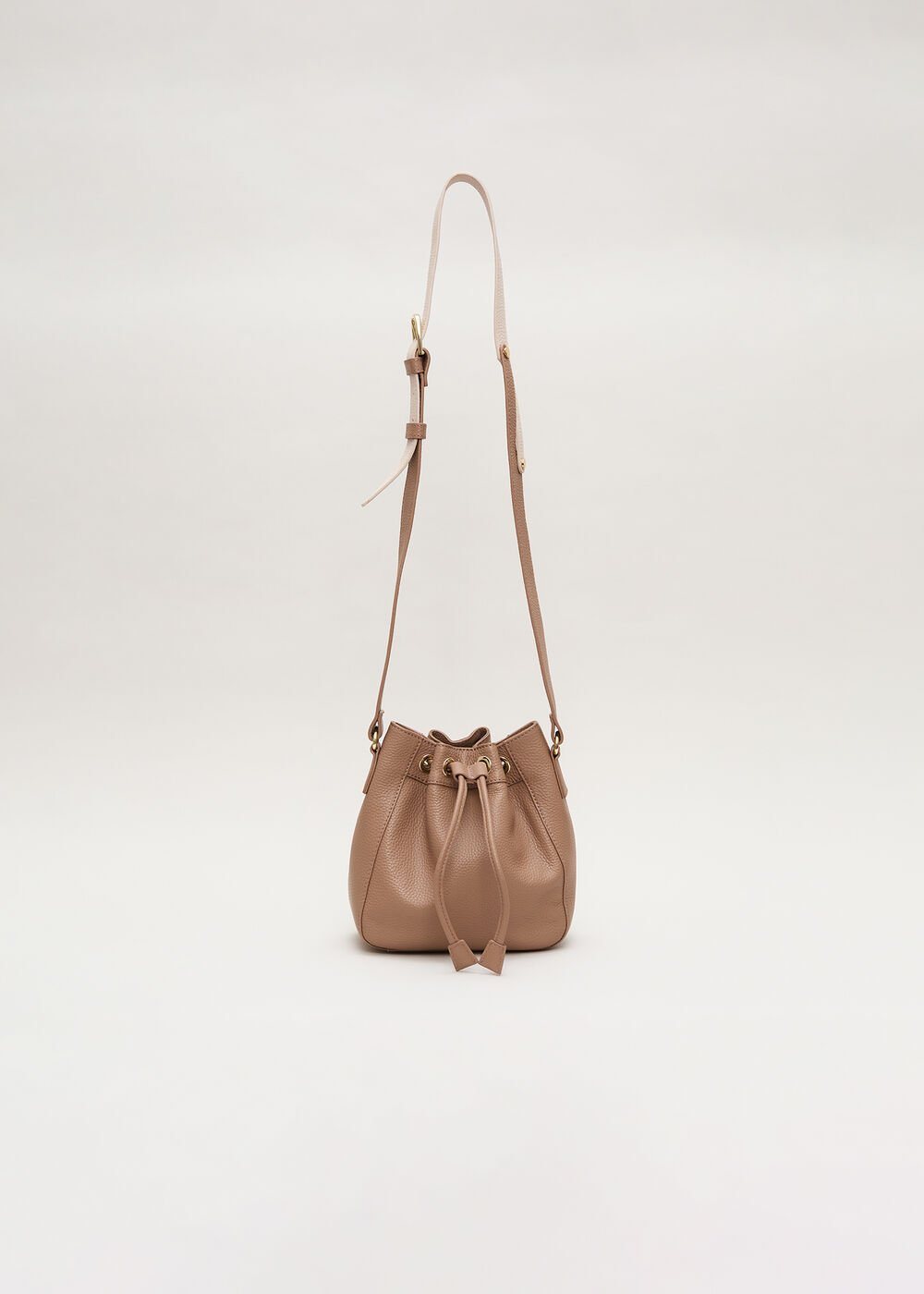 Leather Bucket Bag Tan