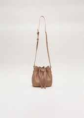 Leather Bucket Bag Tan