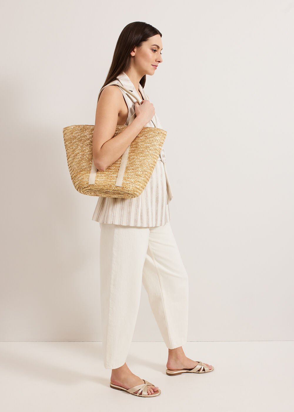 Straw Shoulder Bag Natural