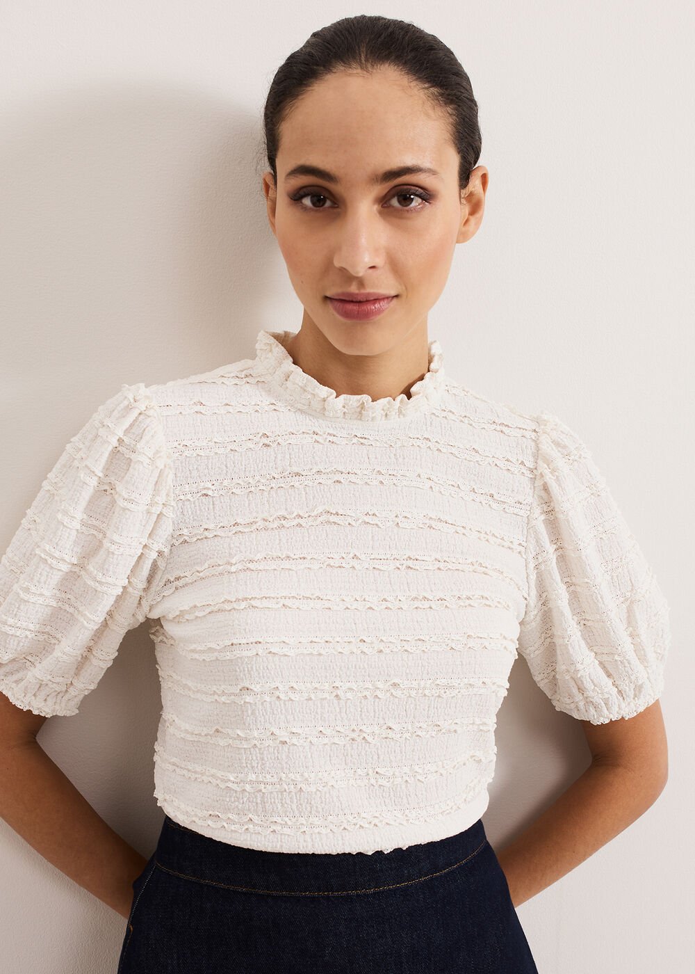 Samiha Lace Top Cream
