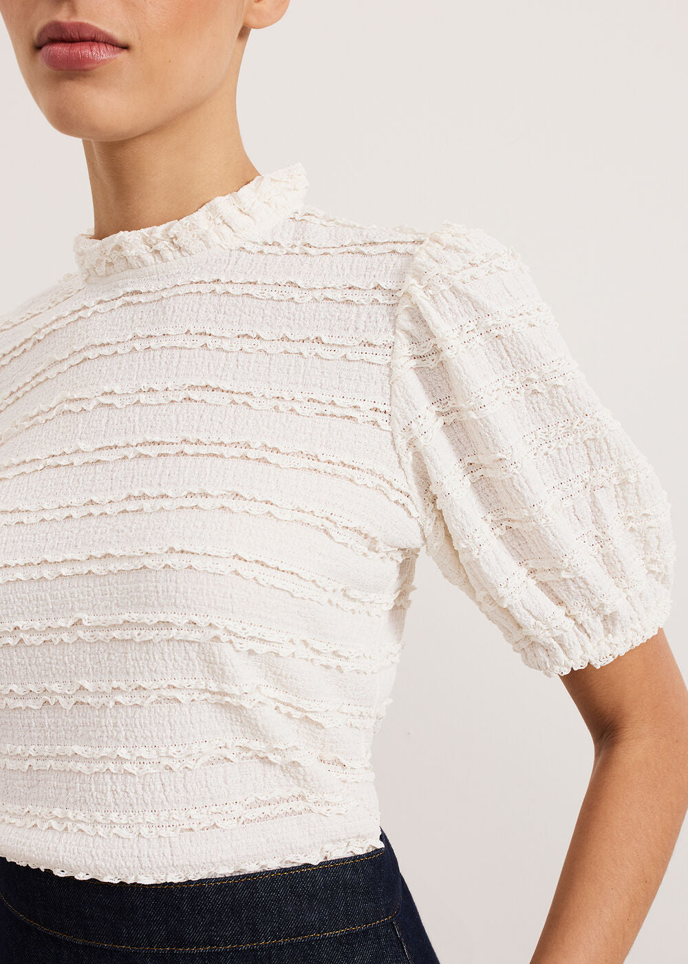 Samiha Lace Top Cream
