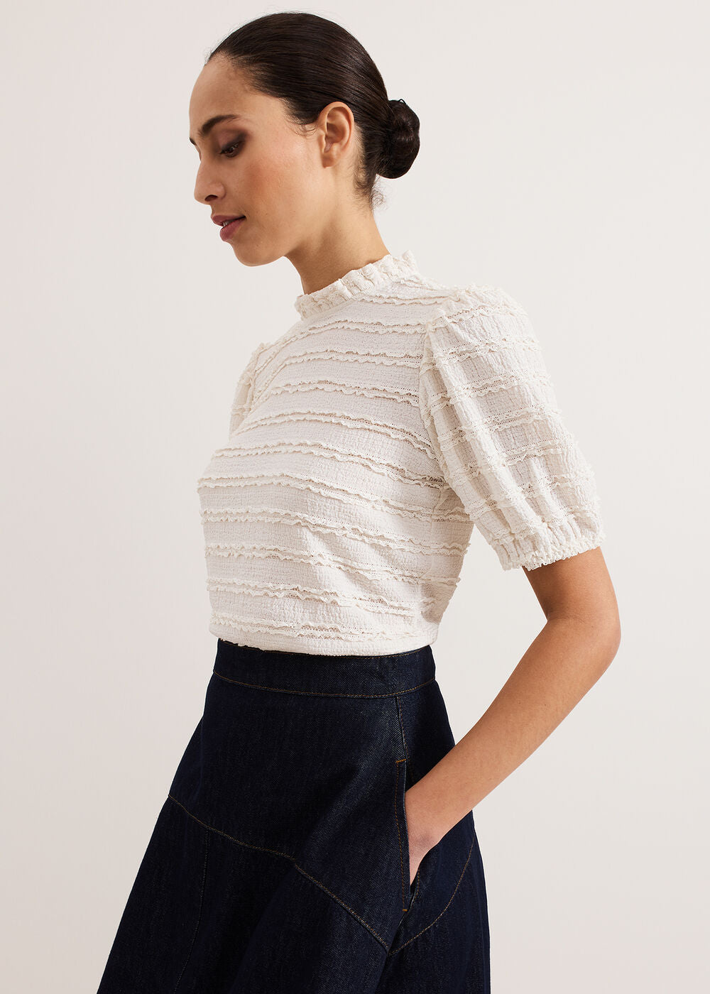 Samiha Lace Top Cream