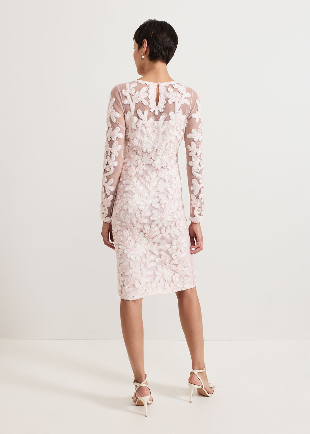 Annika Midi Dress Pale Pink