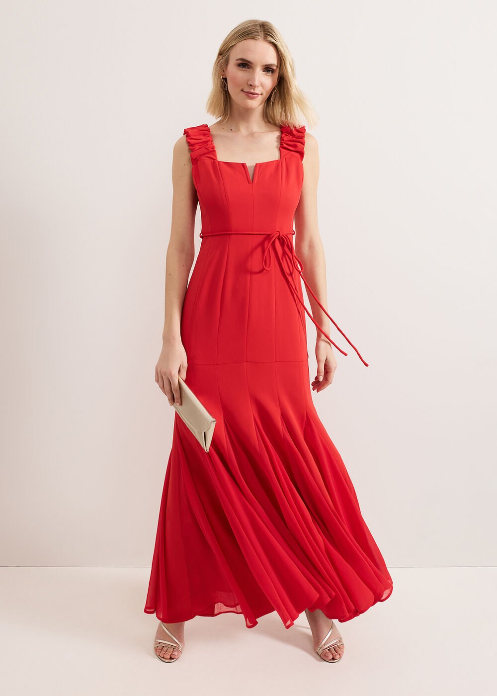Ansley Strappy Maxi Red