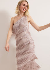 Amity Fringe Dress Latte