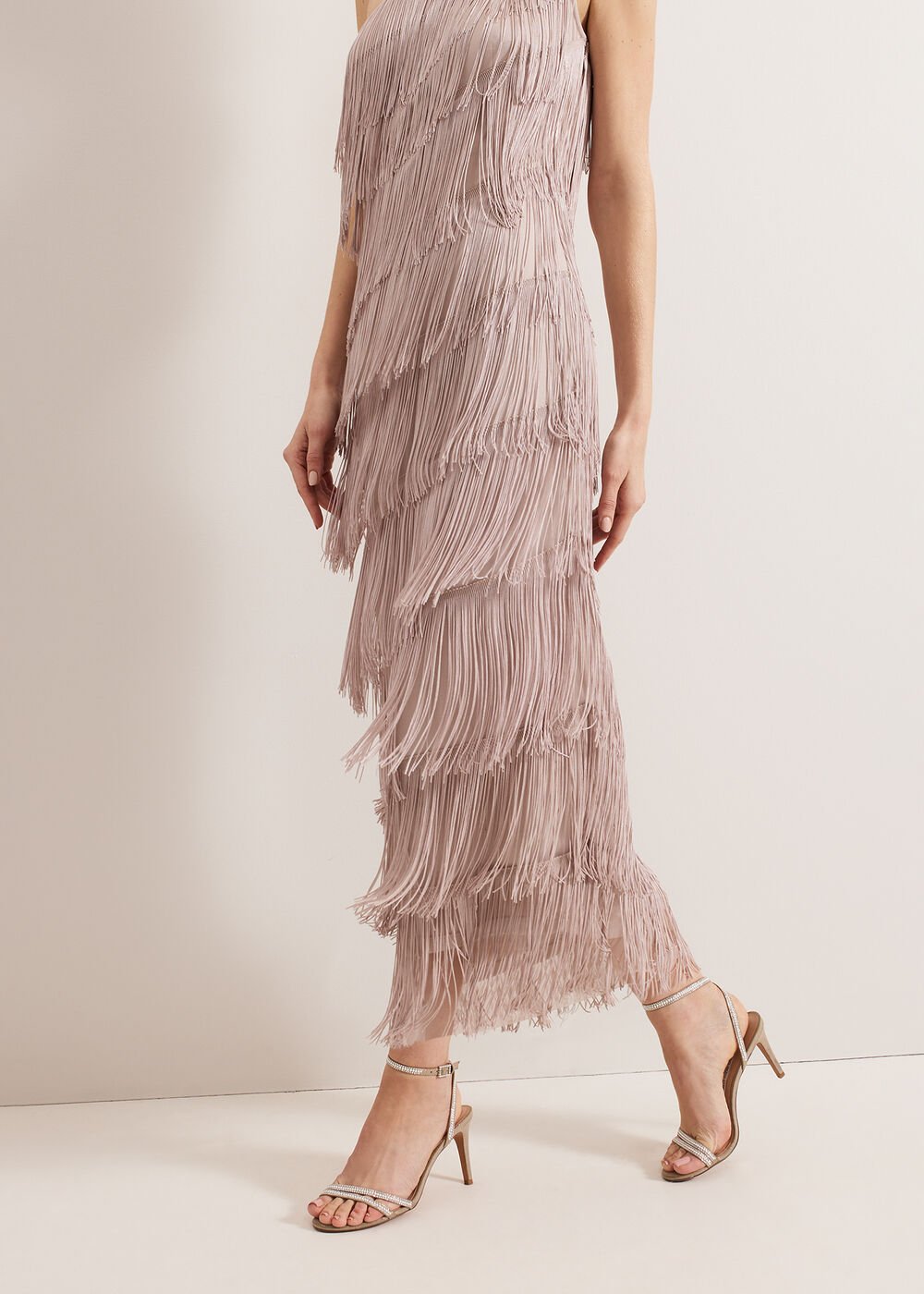 Amity Fringe Dress Latte