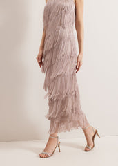 Amity Fringe Dress Latte