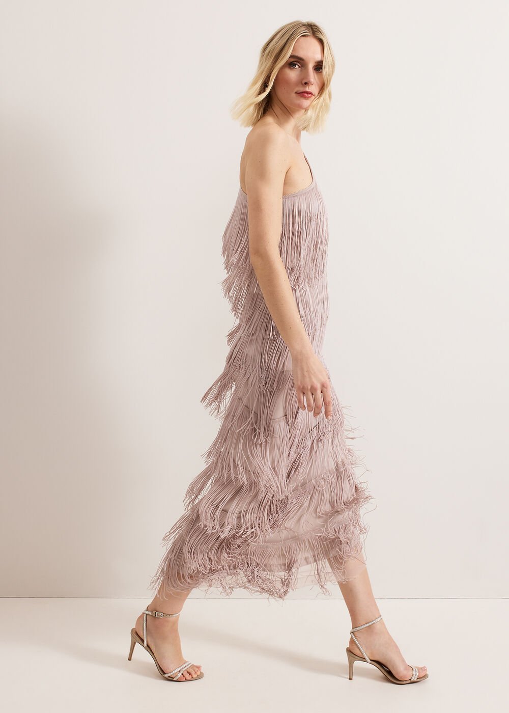 Amity Fringe Dress Latte