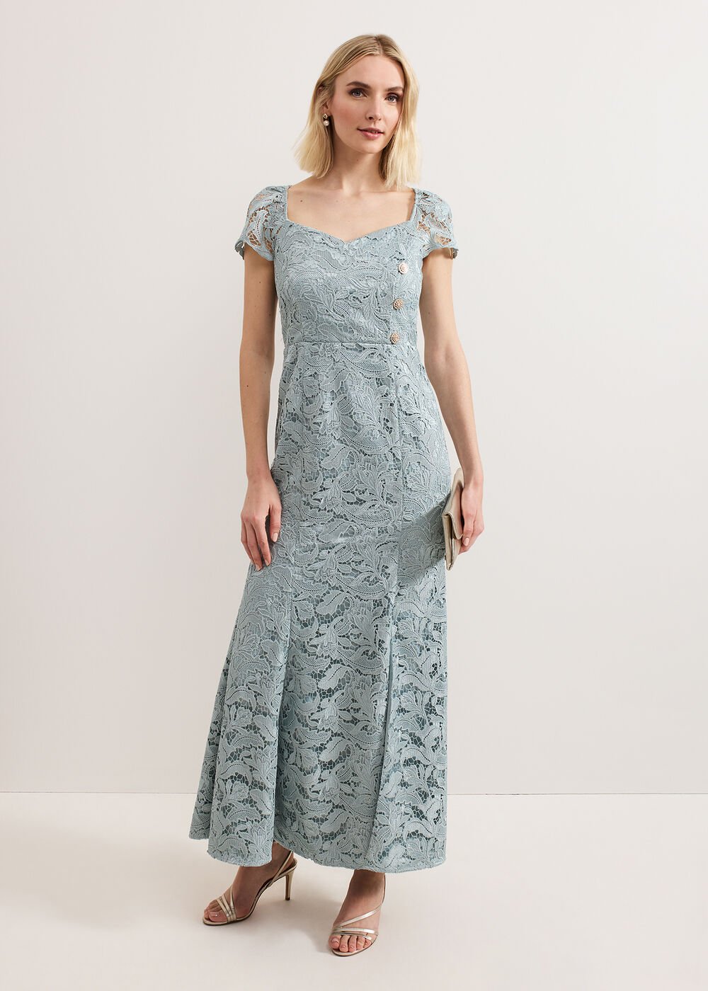 Phia Tux Lace Dress Eau De Nil