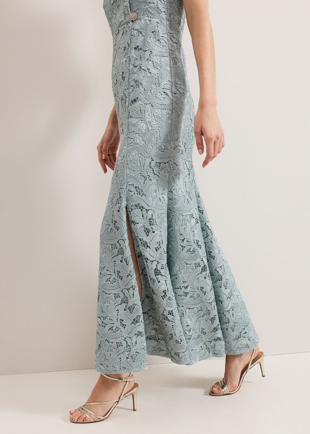 Phia Tux Lace Dress Eau De Nil