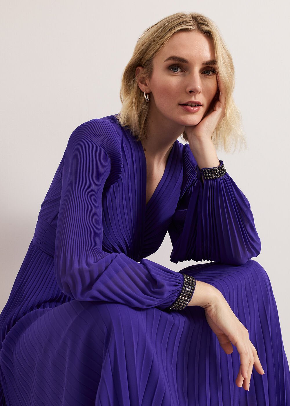 Vila Beaded Dress Purple