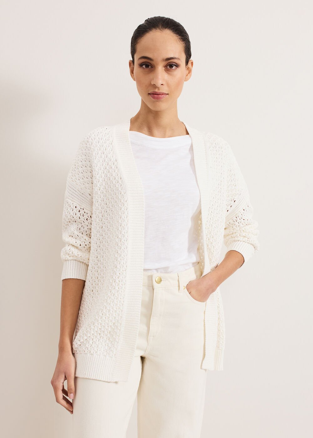 Antonia Stitch Cardi Ivory