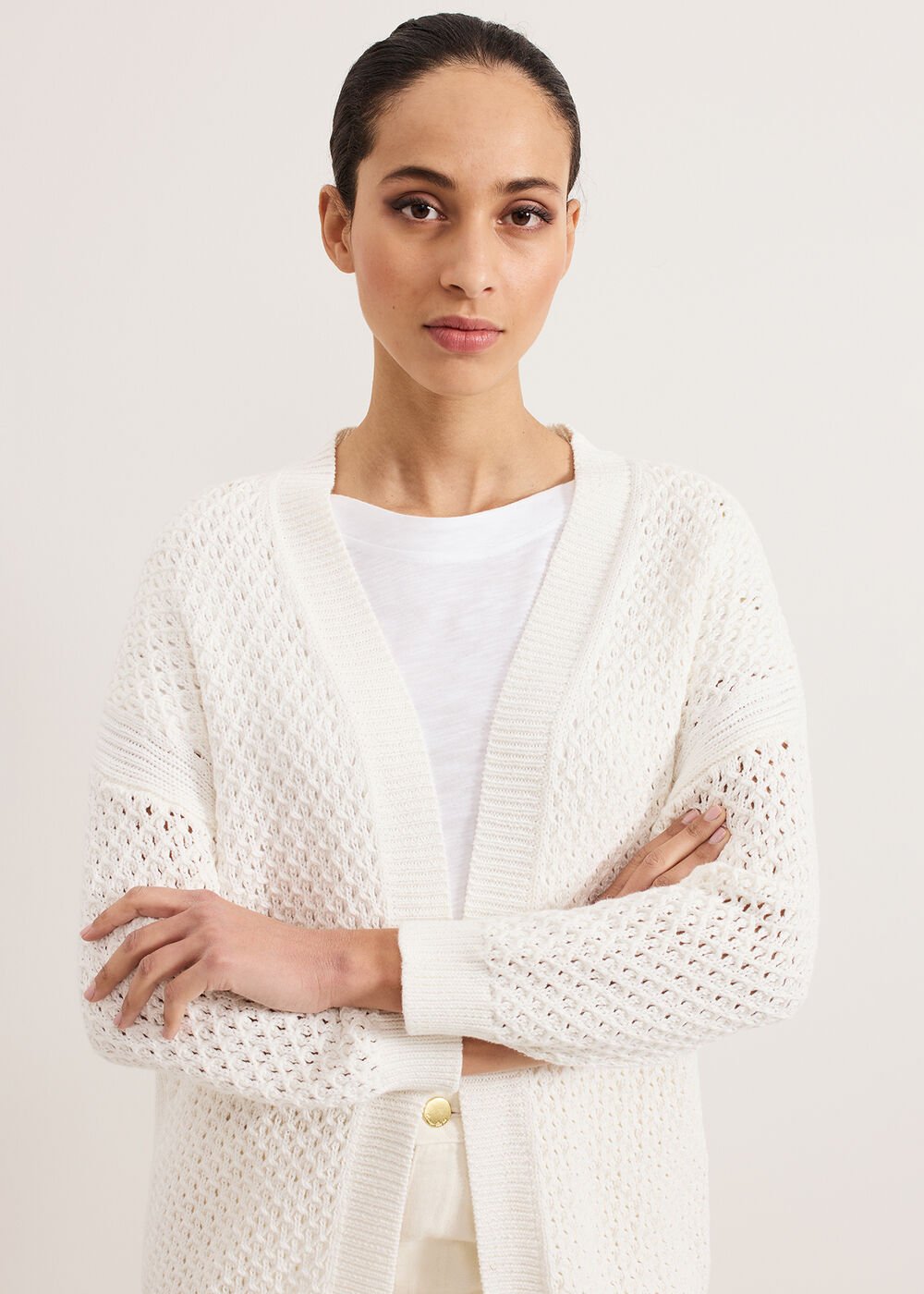Antonia Stitch Cardi Ivory
