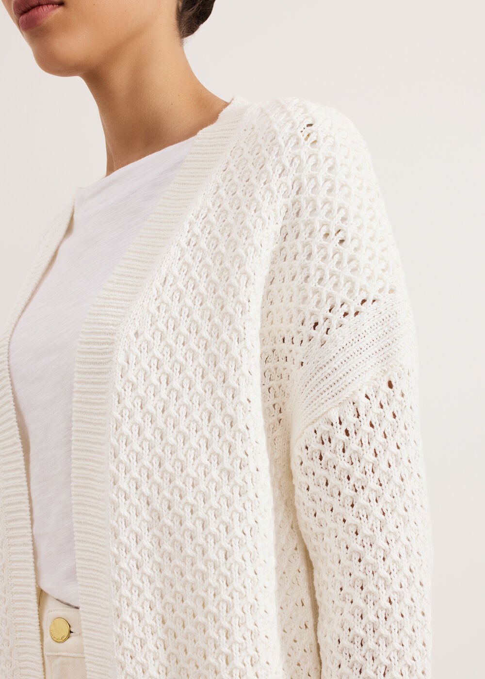 Antonia Stitch Cardi Ivory
