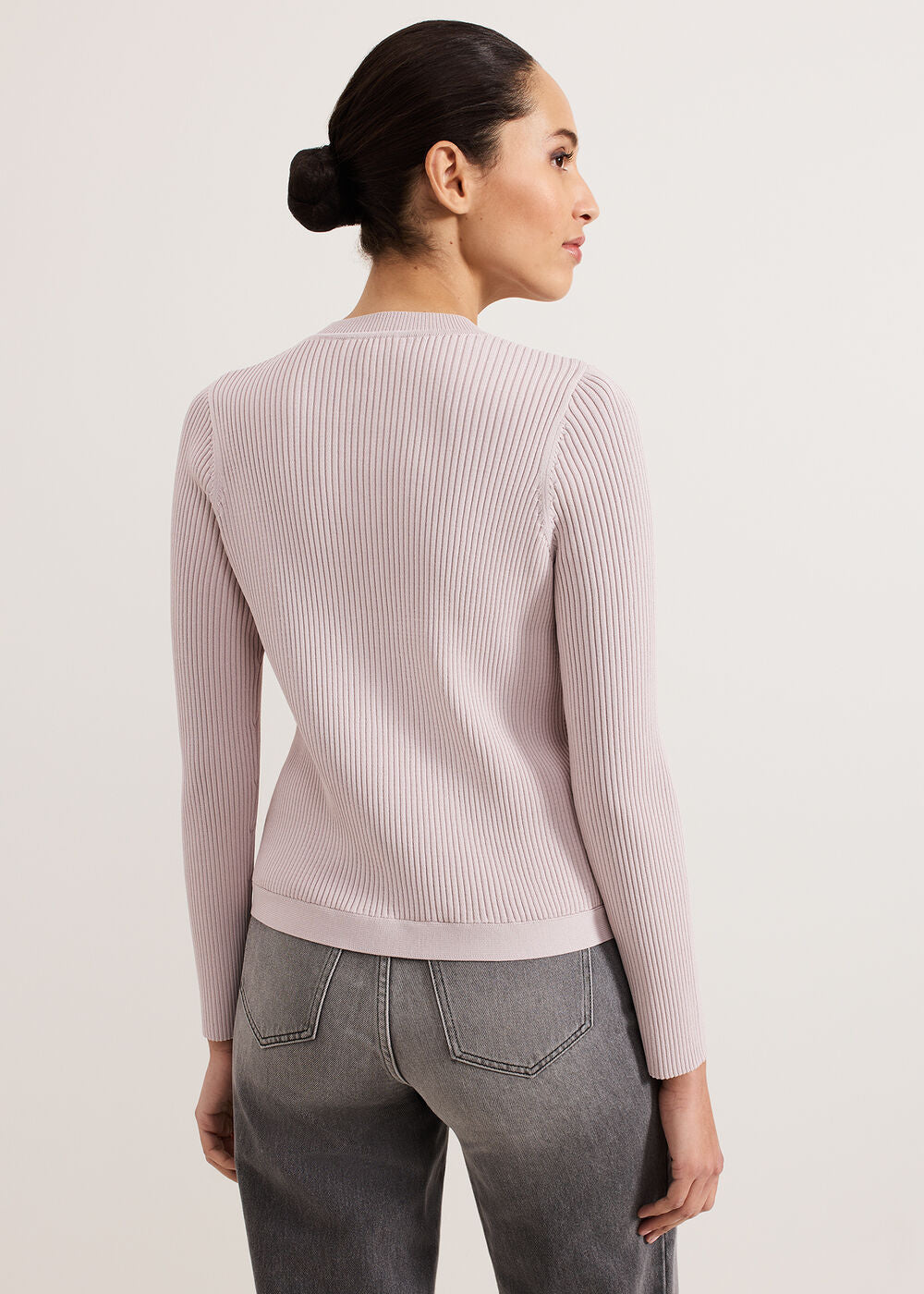 Sharna Button Shrug Stone