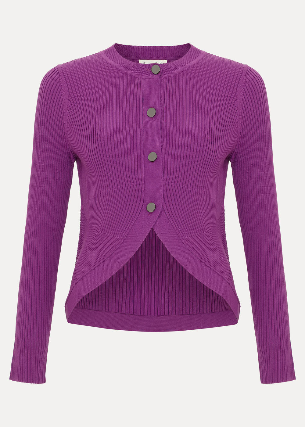 Sharna Button Shrug Purple
