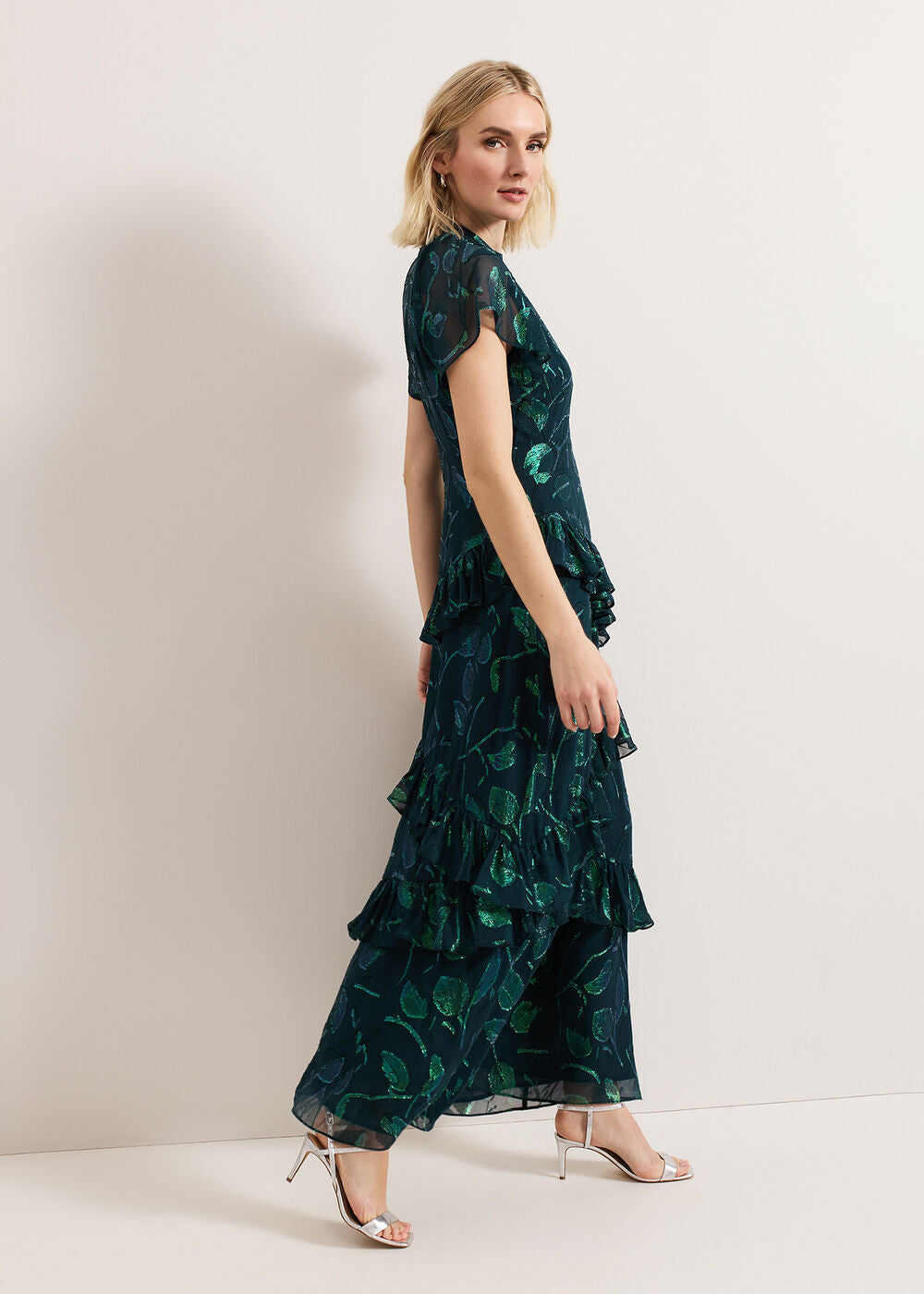 Haisley Silk Dress Green