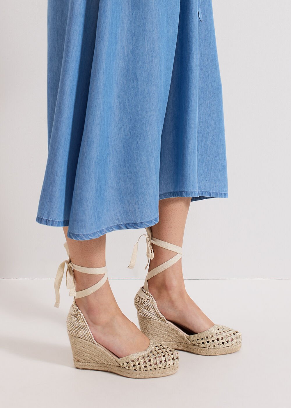 Wedge Espadrille Gold