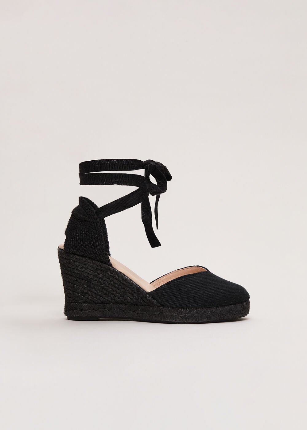 Canvas Wedge Espadrille Black