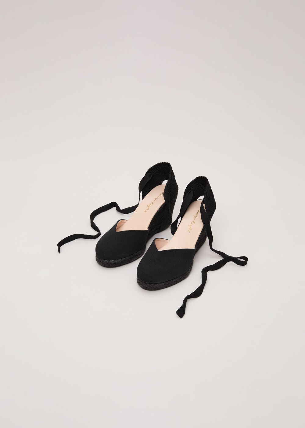 Canvas Wedge Espadrille Black
