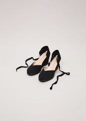 Canvas Wedge Espadrille Black